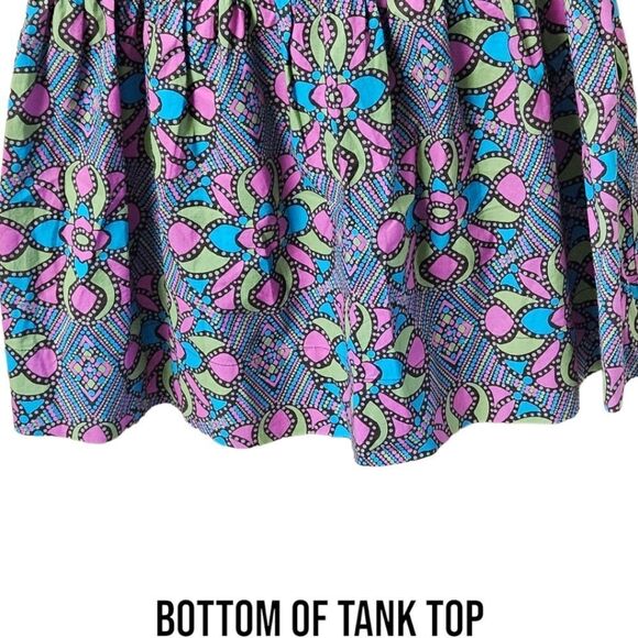 TOMMY HILFIGERโMulti  Color Floral Print Pink Embroidery Sleeveless Tank Top L - Picture 7 of 15